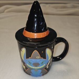 Disney Black and Orange Halloween Stitch Witch Hat Mug